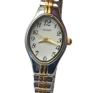 Pulsar 1N01-X203 Womens Analog Petite Oval Watch 17mm - Fresh Battery - WR